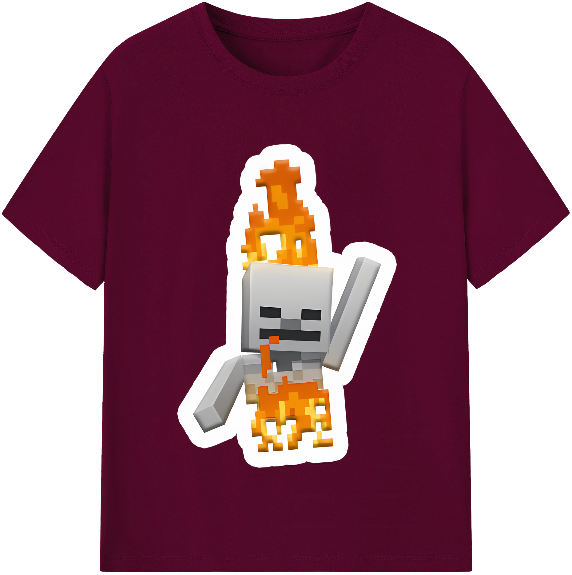（画像用） マインクラフト ブロックの世界 Minecraft MC Block world レディースカジュアルプリントTシャツ（綿100％）